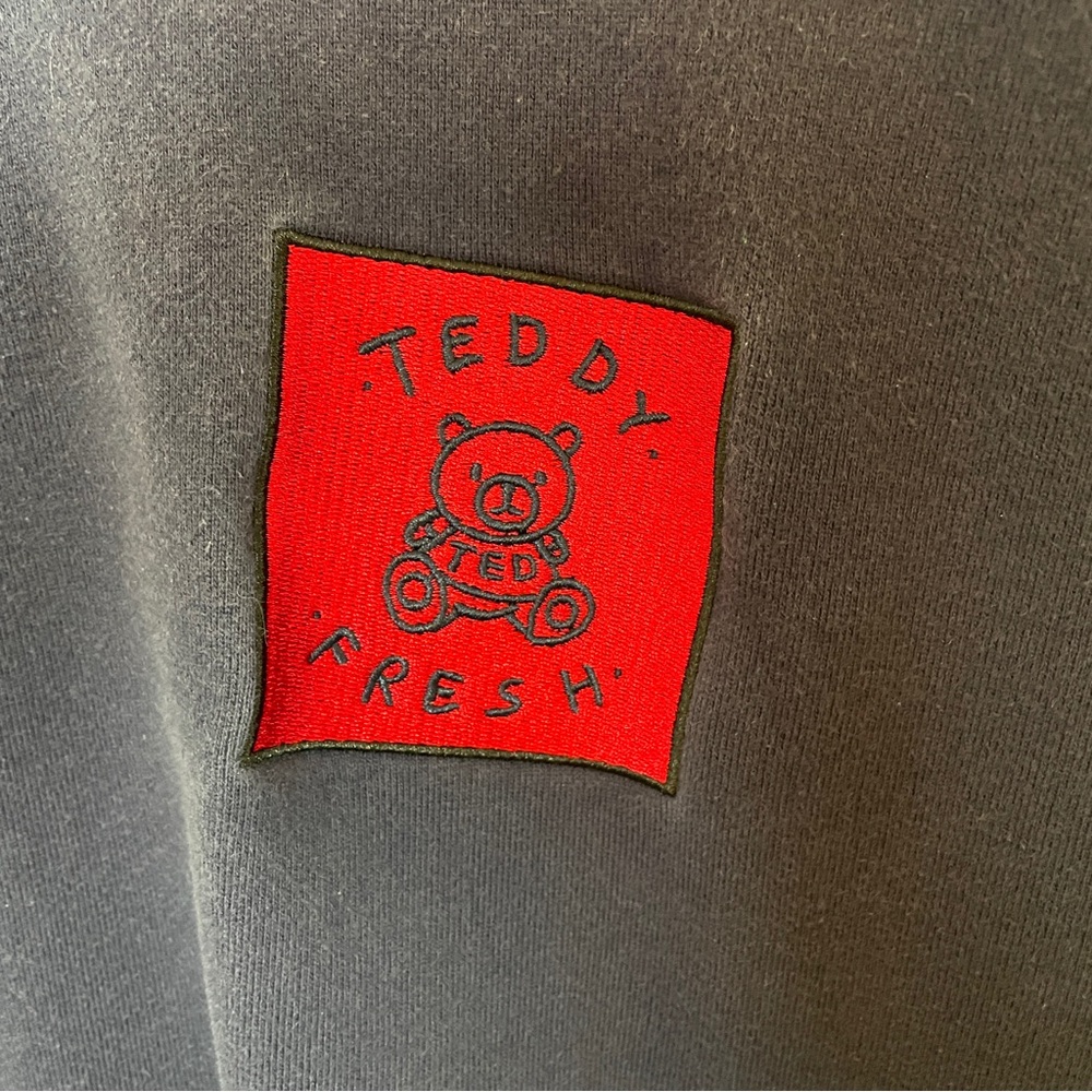 TEDDY FRESH Colorblock Hoodie Navy Green Red Size Men's Small - Picture 8 of 14